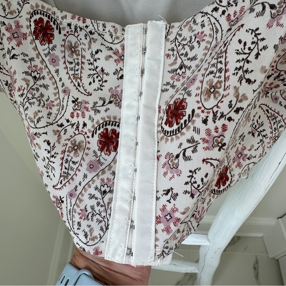 Windsor Cropped Corset Floral Puffed Short Sleeve Top Size Small - Picture 5 of 14